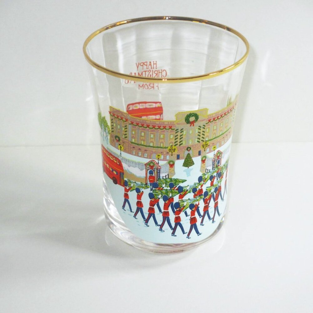 Anthropologie Holiday In The City Juice Glass London New 15 Oz.